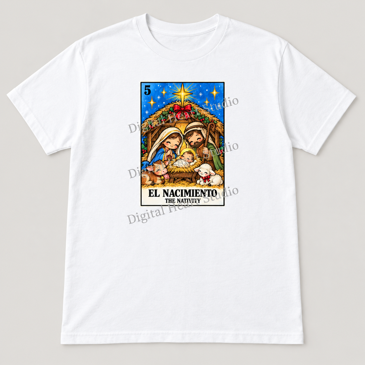 El Nacimiento – The Nativity small centered print, faded watermark preview