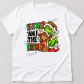Is It Me? Am I the Drama? White Gildan T-Shirt smaller centered print with faded watermark