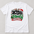 2026 Family Christmas White Gildan T-Shirt smaller centered print with faded watermark
